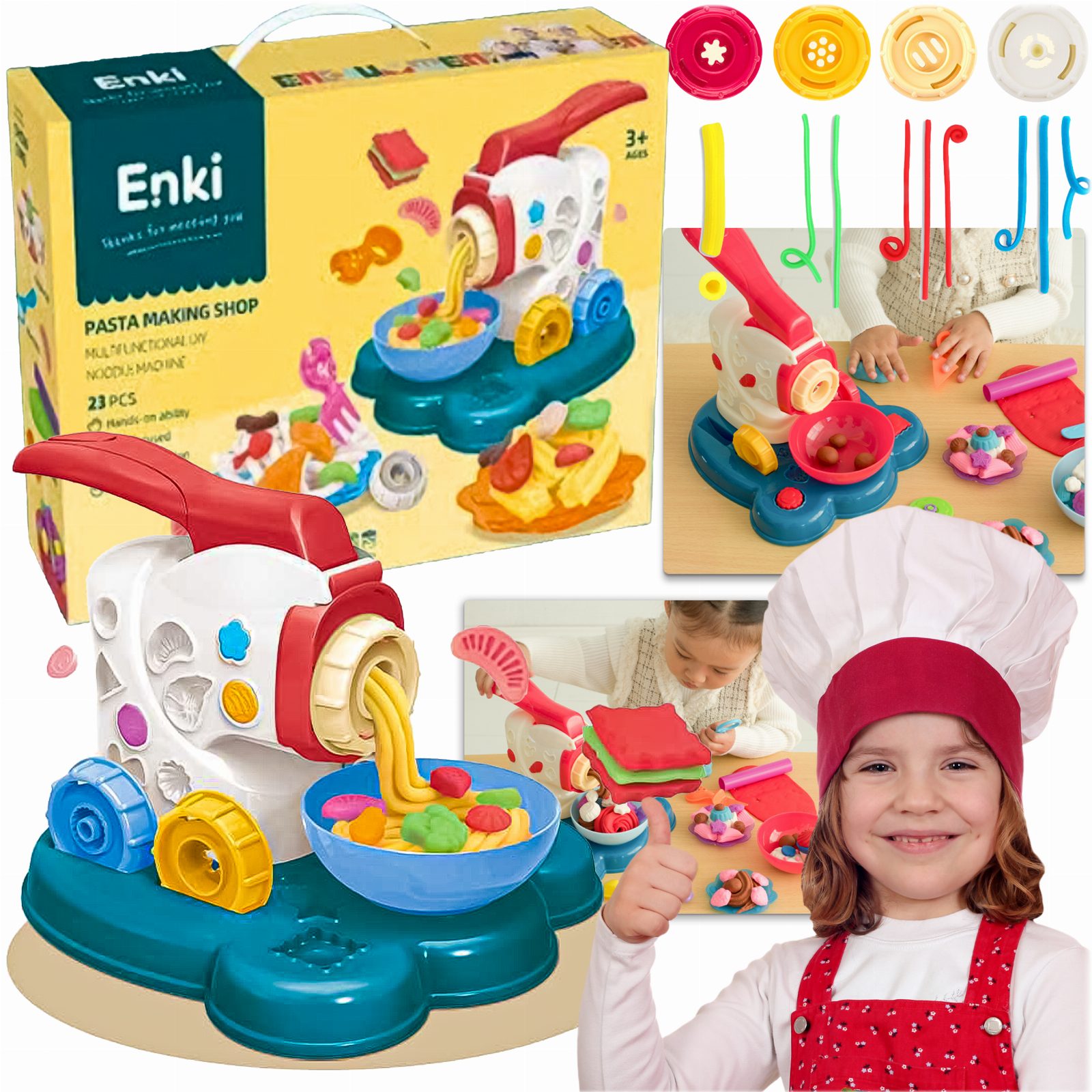 ZABAWKA PRODUKCJA MAKARONÓW MULTIFUNKCYJNA EDUKACYJNA DLA DZIECI  ZESTAW