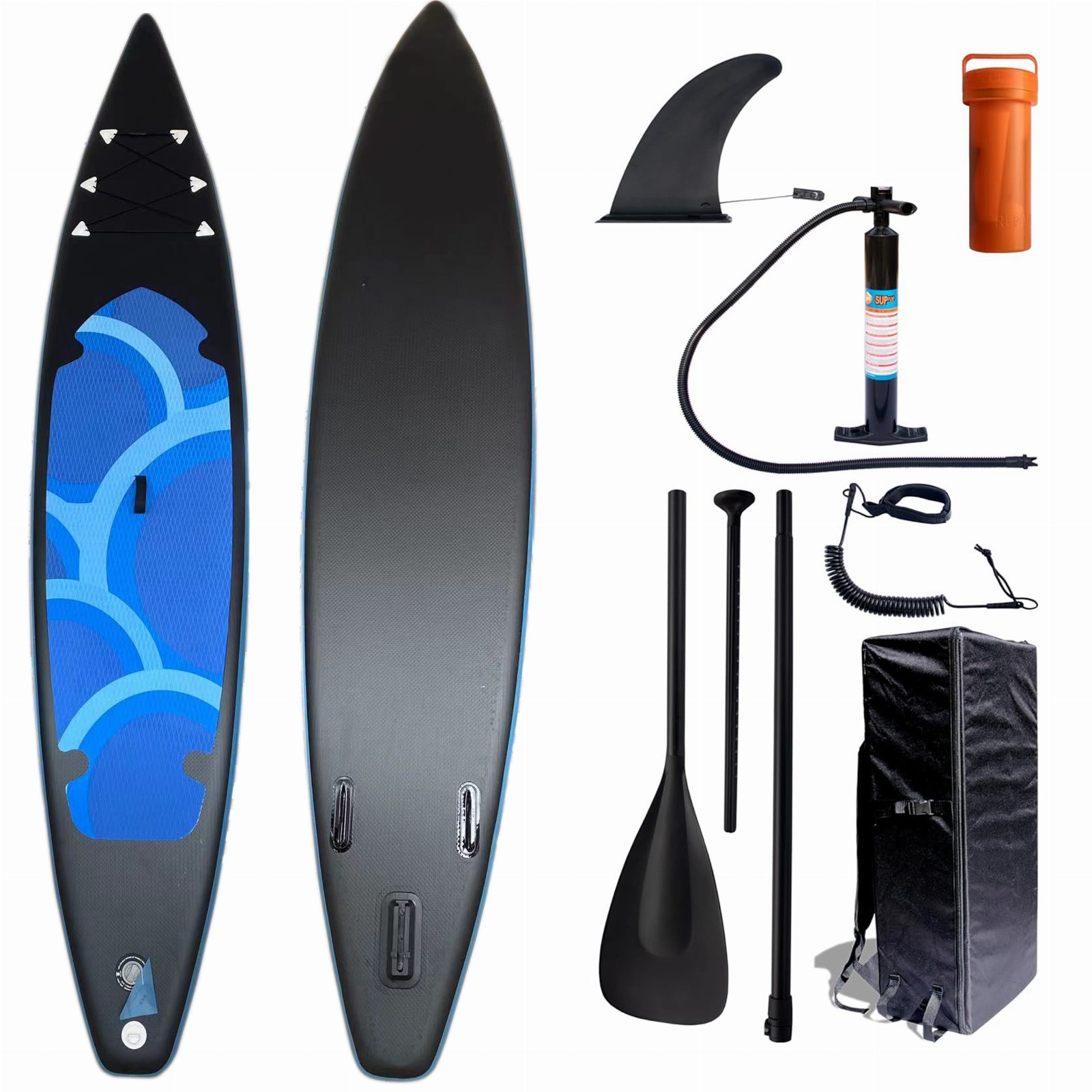 DESKA SUP 380 CM DMUCHANA DO PŁYWANIA WYTRZYMAŁA POMPOWANA ZESTAW + WIOSŁO