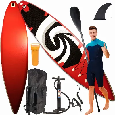 DESKA SUP PADDLE BOARD 380 CM DO PŁYWANIA WYTRZYMAŁA POMPOWANA ZESTAW + WIOSŁO