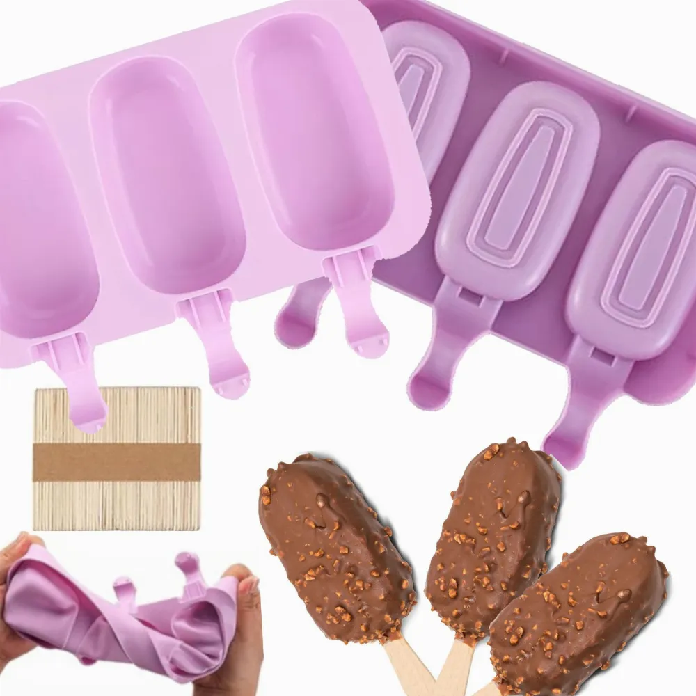 FORMA SILIKONOWA FOREMKA DO LODÓW LODY NA PATYKU FOREMKI SORBET + PATYCZKI