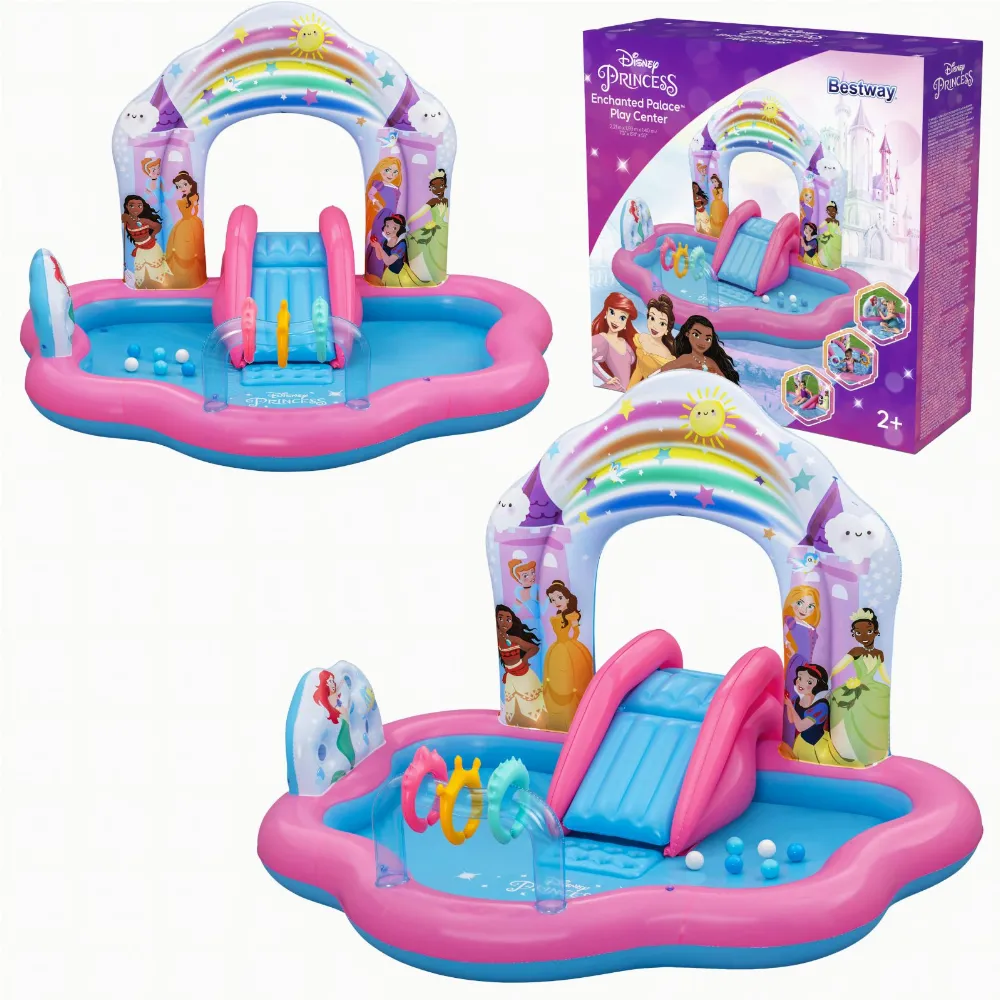 Bestway 9103Y Dmuchany Wodny Plac Zabaw Disney Kśiężniczki Zjeżdzalnia 