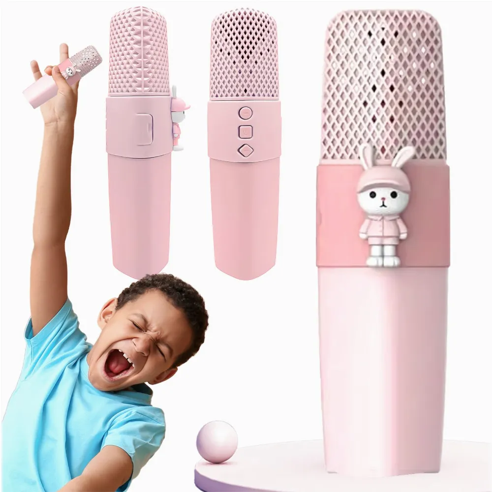 MIKROFON KARAOKE DLA DZIECI BLUETOOTH BEZPRZEWODOWY Z GŁOŚNIKIEM USB 