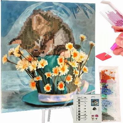 DIAMOND PAINTING HAFT DIAMENTOWY MOZAIKA ZESTAW SZTALUGA 21x25cm DLA DZIECI