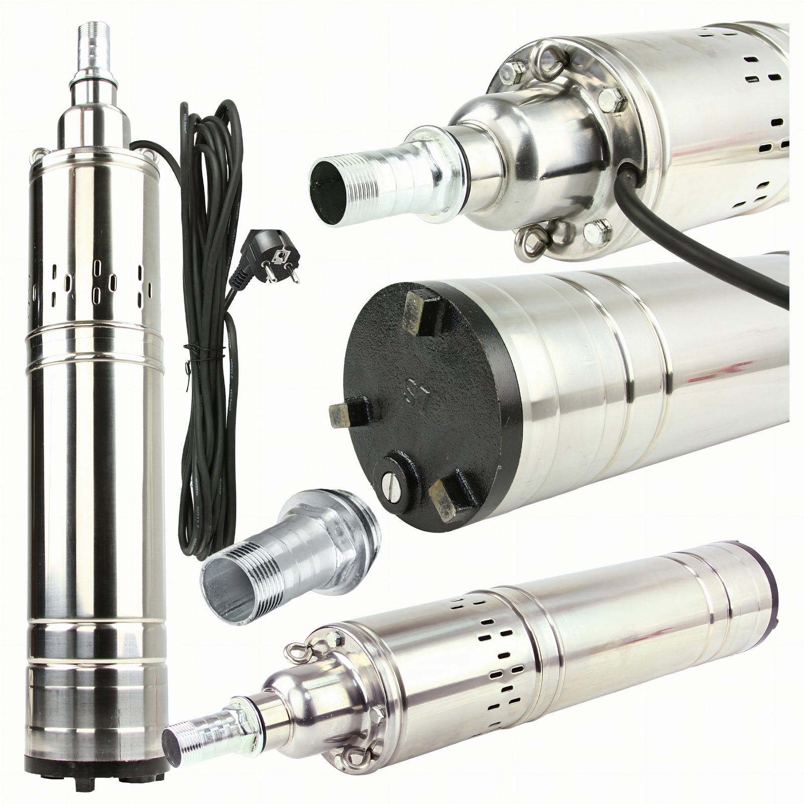 Pompa Wodna Głębinowa Śrubowa do Wody Studni Oczka 1500W 2 m³/h Wydajna