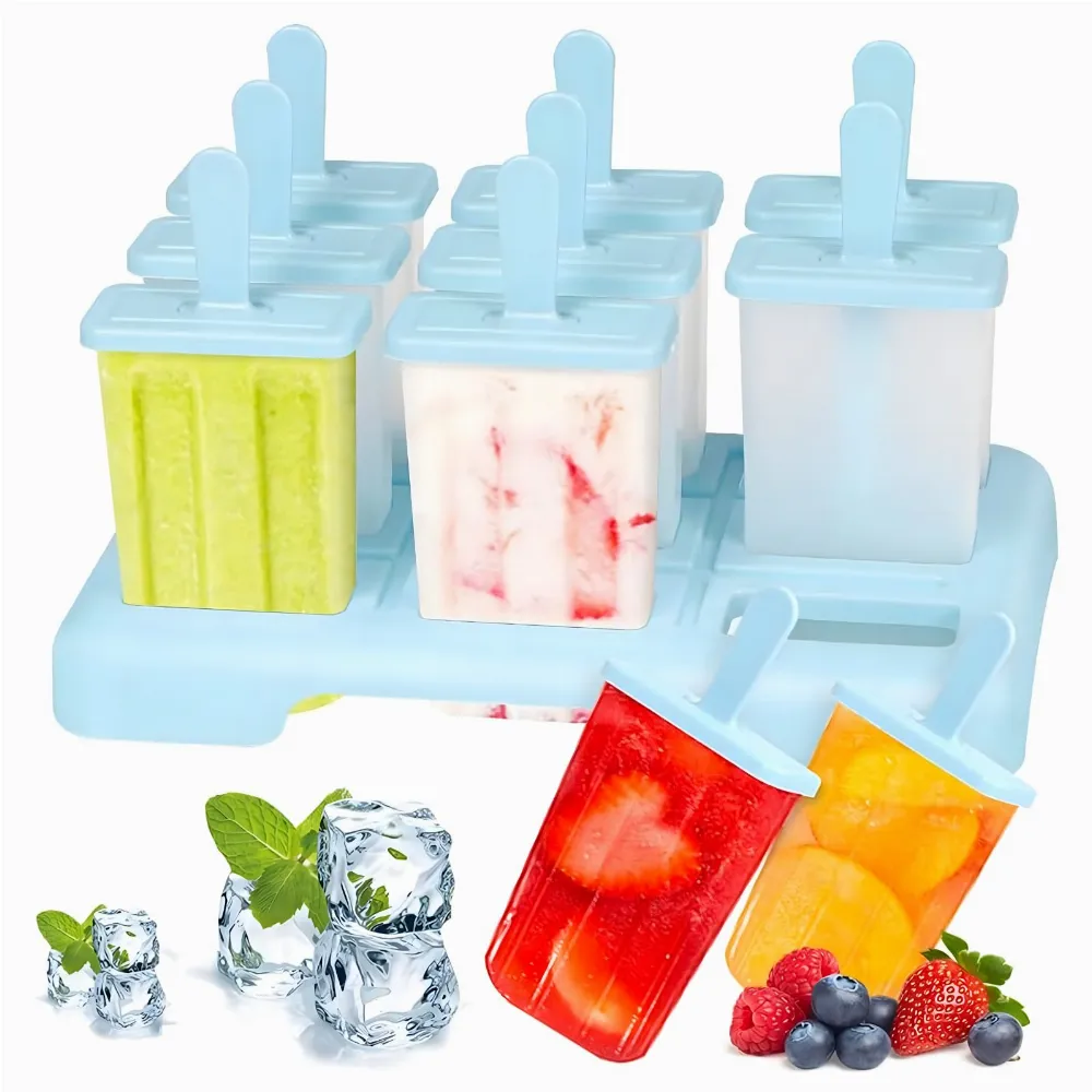 Foremki Forma do Lodów na Patyku Domowe Sorbet Lody Foremka 9 szt