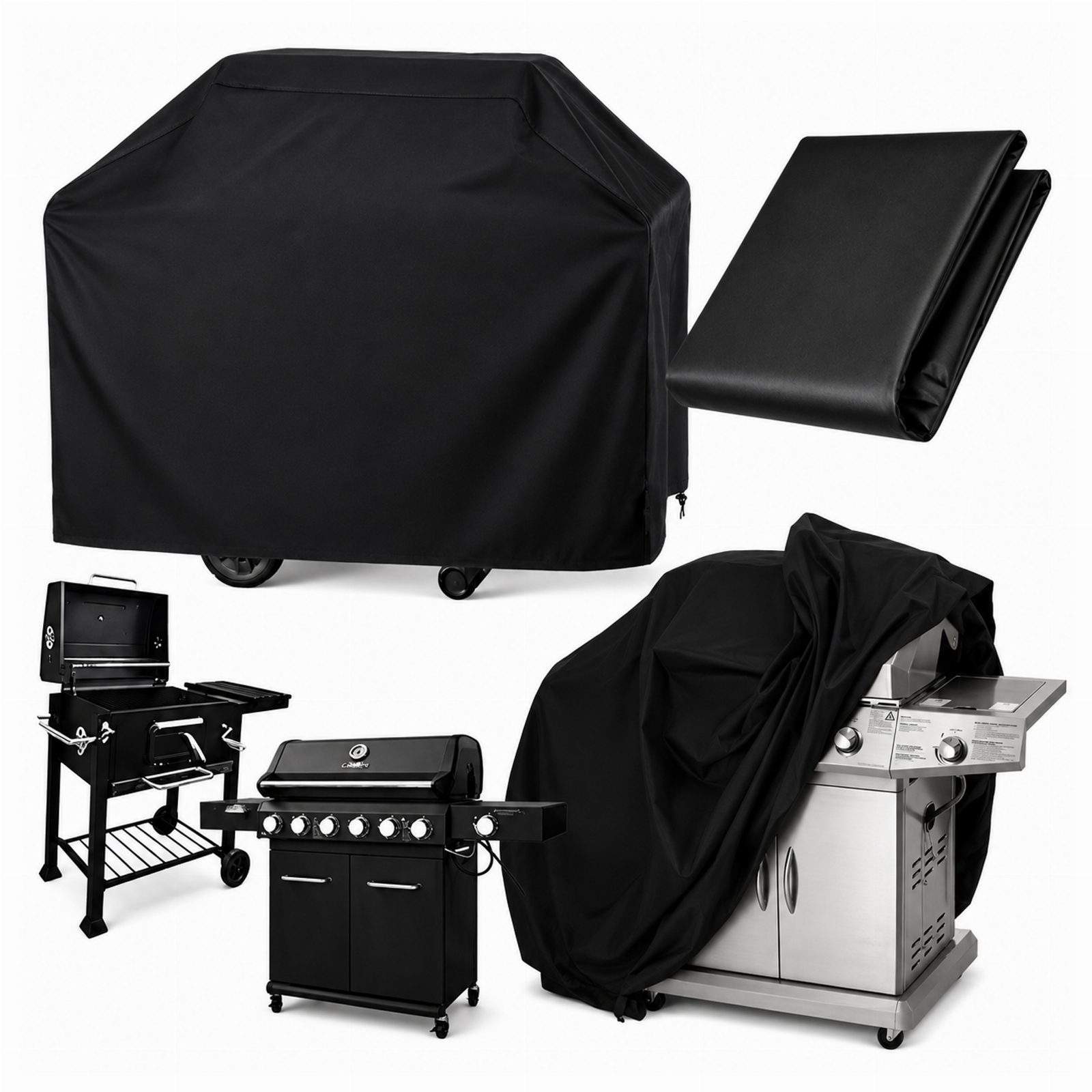 Pokrowiec Plandeka na Grila Wodoodporny Duży Osłona na Grill 145x117x61cm