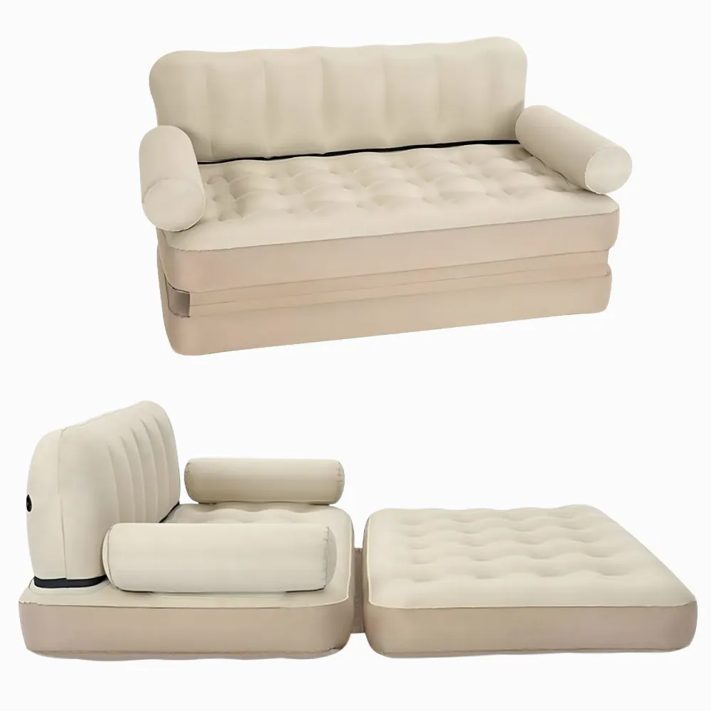 Materac Dmuchany Dwuosobowy Sofa Rozkładana Łóżko do Spania na Plażę Ryby