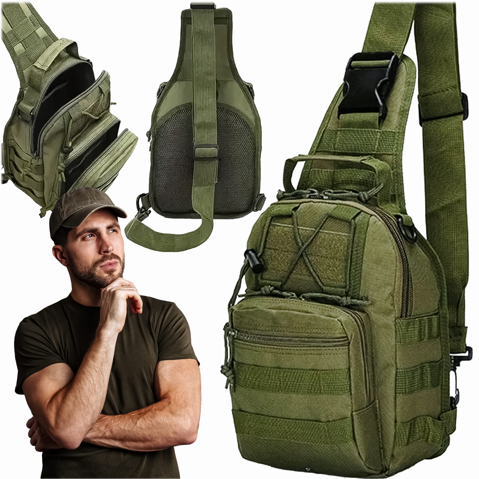 PLECAK SASZETKA NA RAMIĘ WOJSKOWY TAKTYCZNY TURYSTYCZNY 20L SURVIVAL 