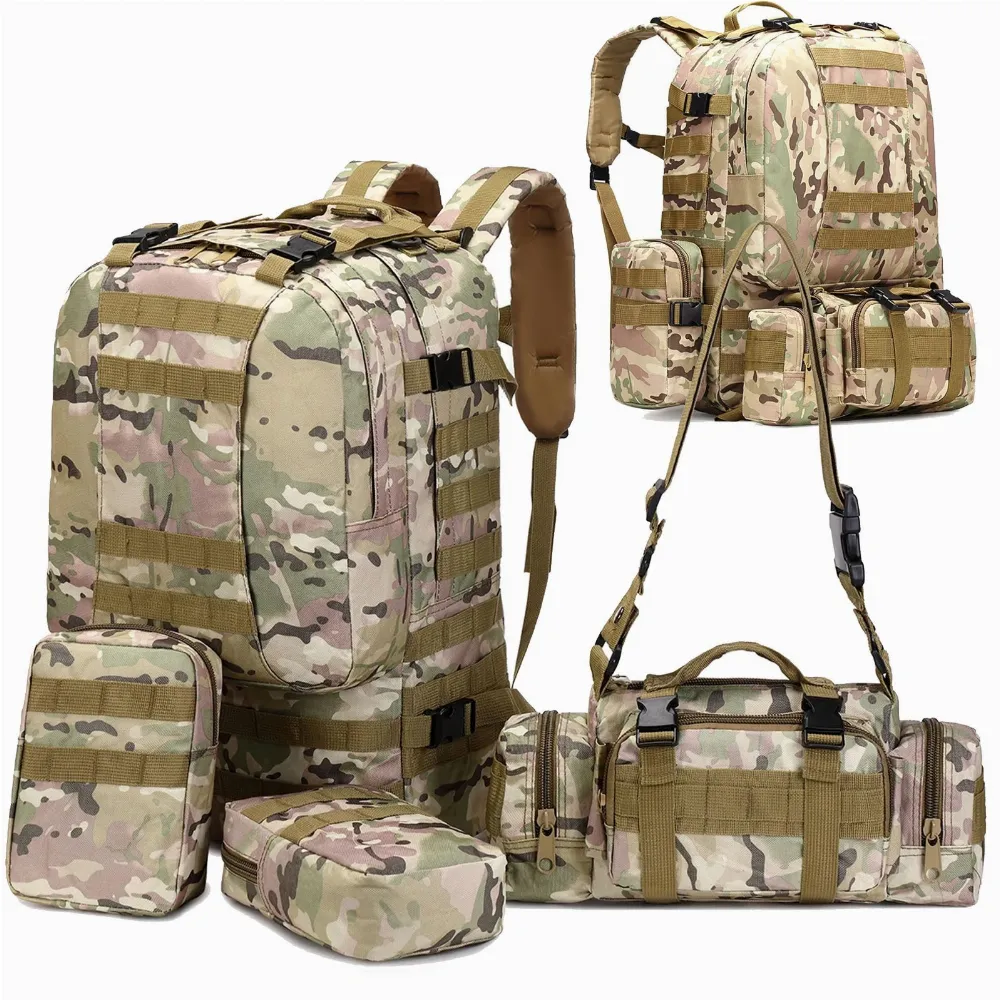 PLECAK SZKOLNY TAKTYCZNY 4W1 WOJSKOWY TURYSTYCZNY PODRÓŻNY SURVIVAL 50L 