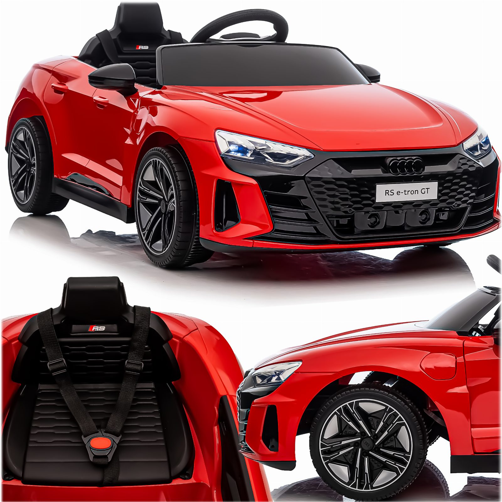AUTKO AUTO NA AKUMULATOR AUDI RS E-TRON GT DLA DZIECI LED 12V 7Ah 4x35W 