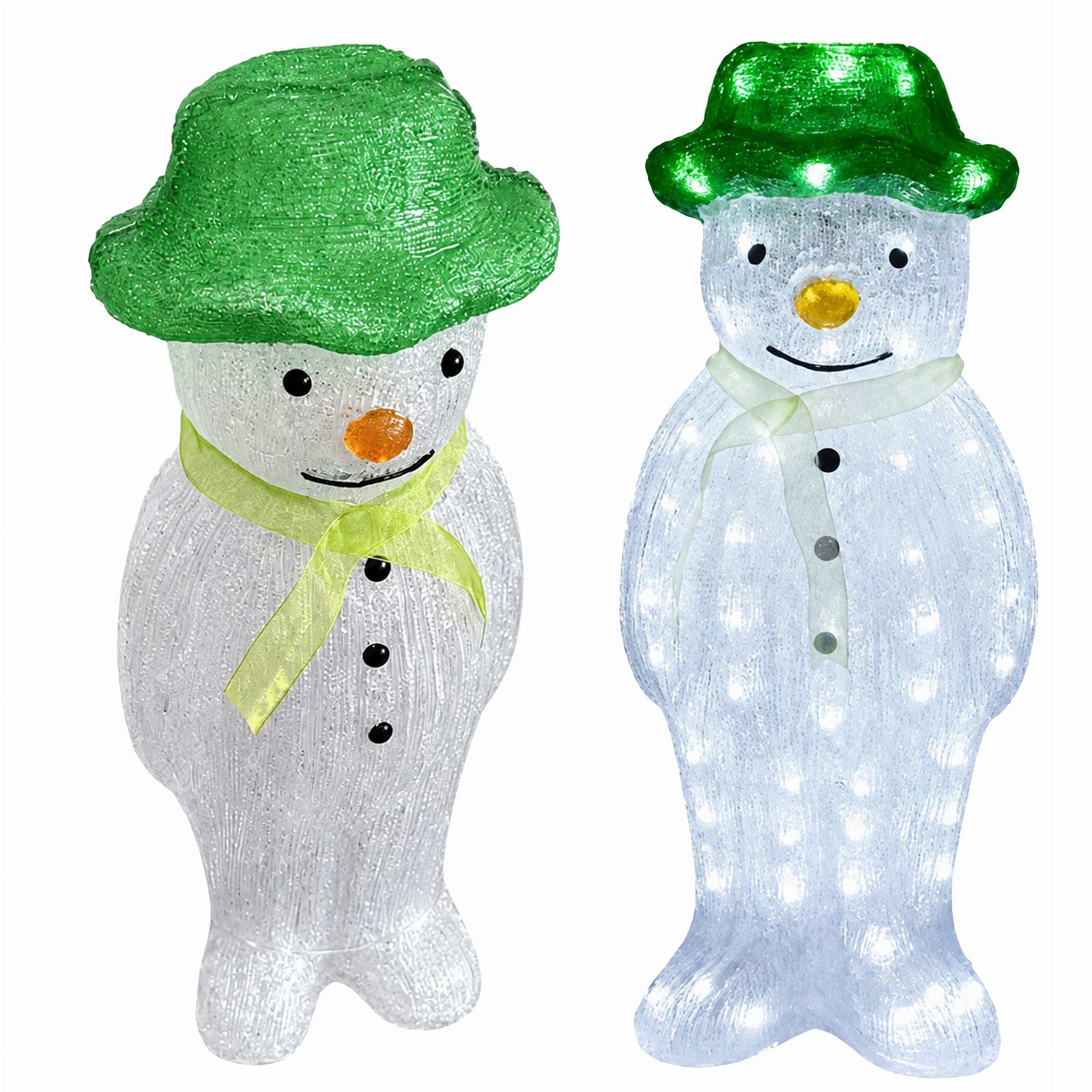 Bałwan Led Figurka Akrylowa Świecąca Świąteczna Ozdoba 57cm Duży Zewnętrzny