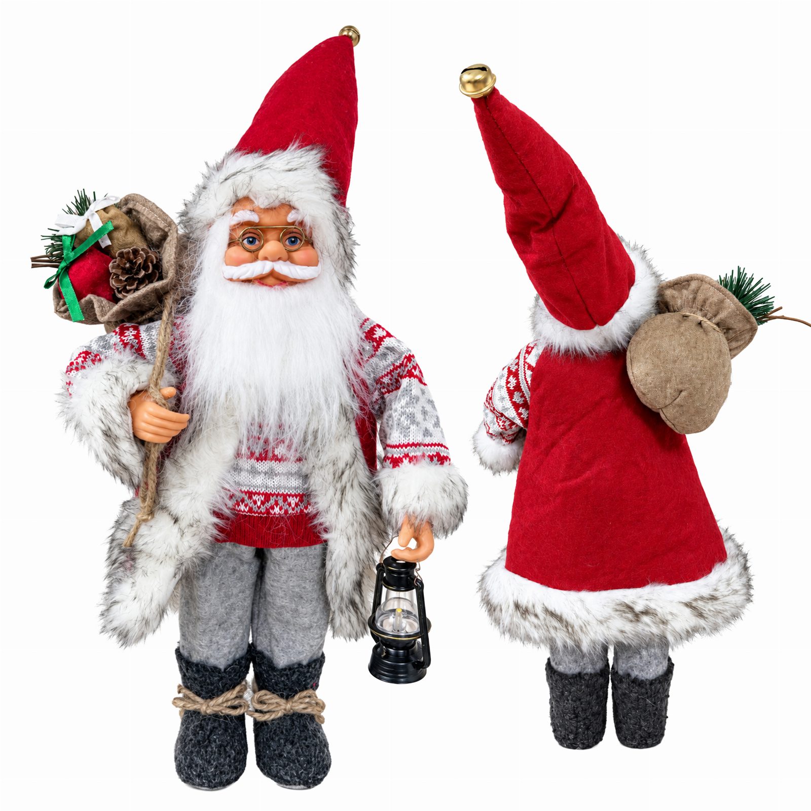 Święty Mikołaj Skandynawski Figurka Świąteczna na Święta Premium 60 cm