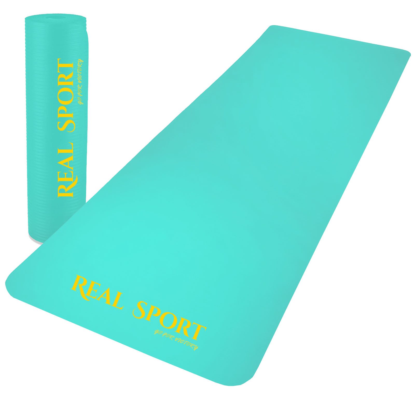 MATA DO ĆWICZEŃ FITNESS YOGA TURKUSOWA 1CM