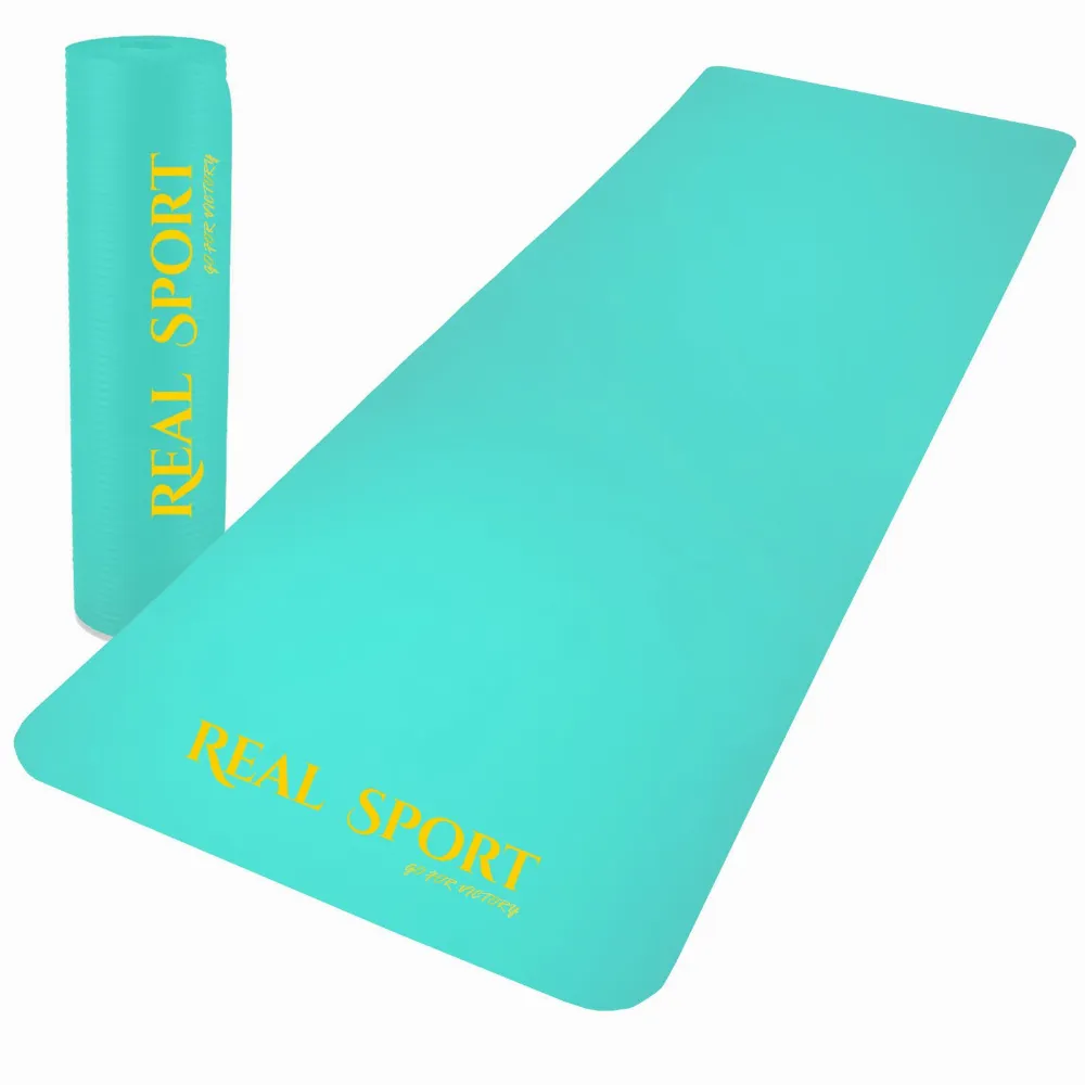 MATA DO ĆWICZEŃ FITNESS YOGA TURKUSOWA 1CM