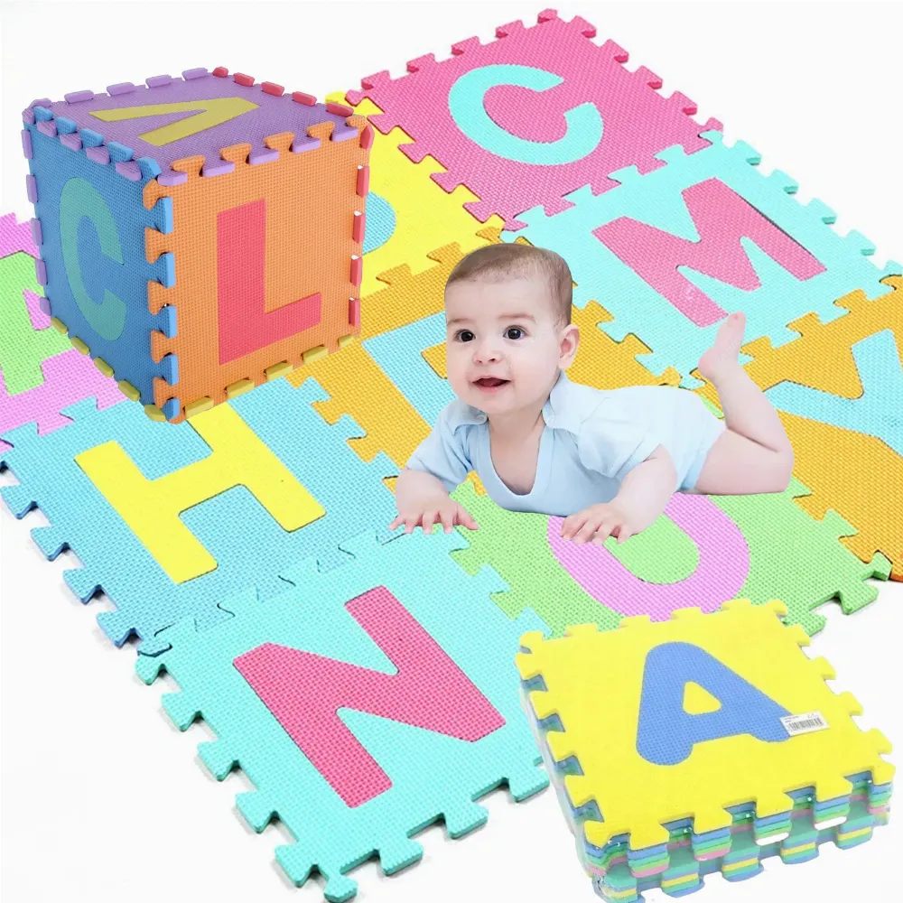 MATA PIANKOWA GRUBA DLA DZIECI PUZZLE UKŁADANKA PREZENT 10 ELE. 