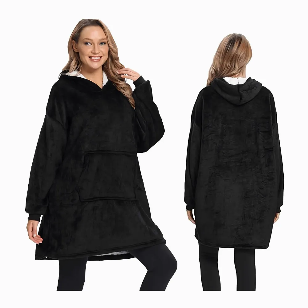 DUŻA BLUZA KOC KOCOBLUZA OVERSIZE GRUBA Z KAPTUREM SZLAFROK DAMSKA MĘSKA