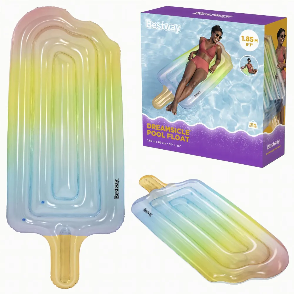 Bestway 43161 Materac do Pływania Plażowy Basenowy Lód na Patyku 185x91 cm
