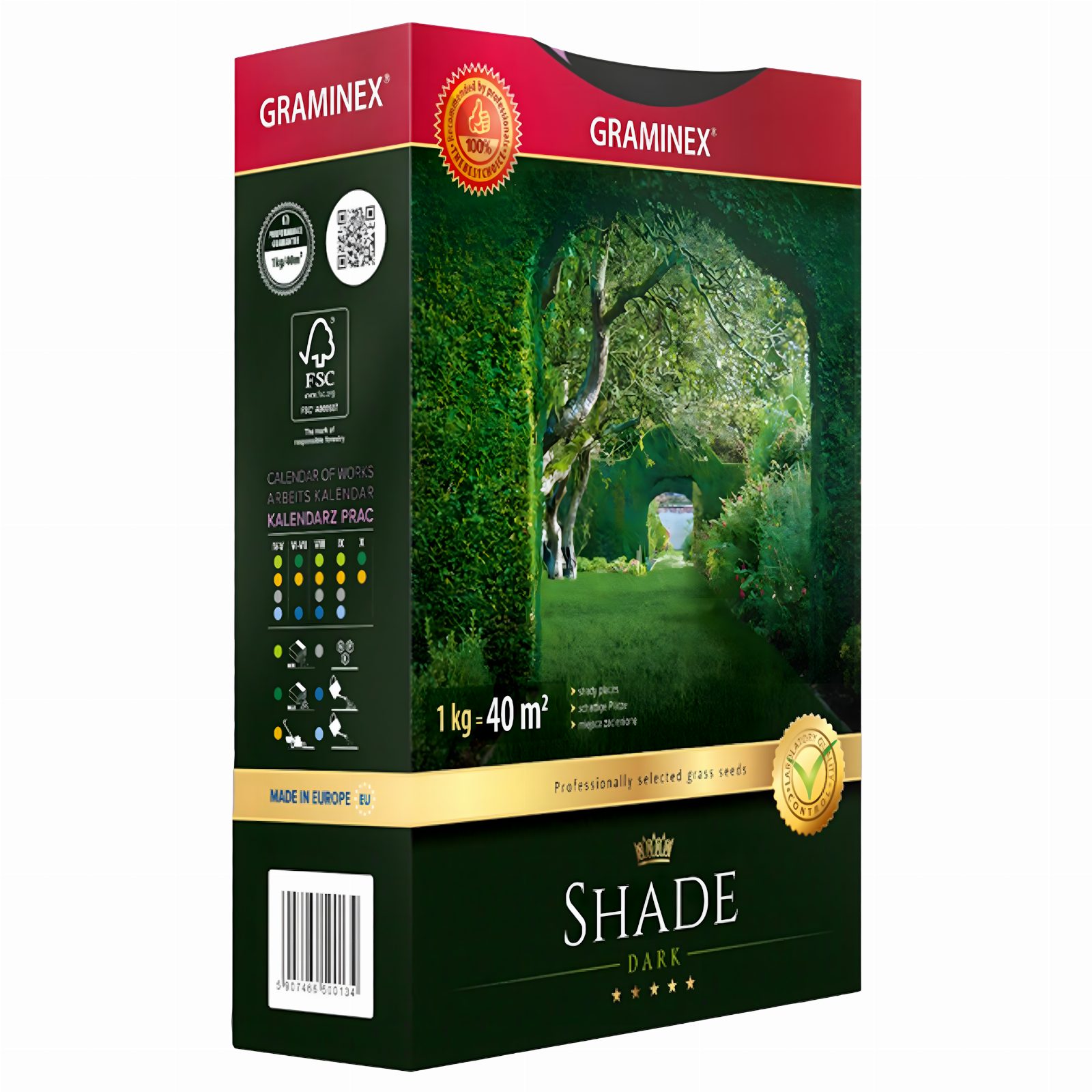 Premium Trawa Nasiona Mieszanka SHADE 1kg 40m Zaciemnione Miejsca do Cienia