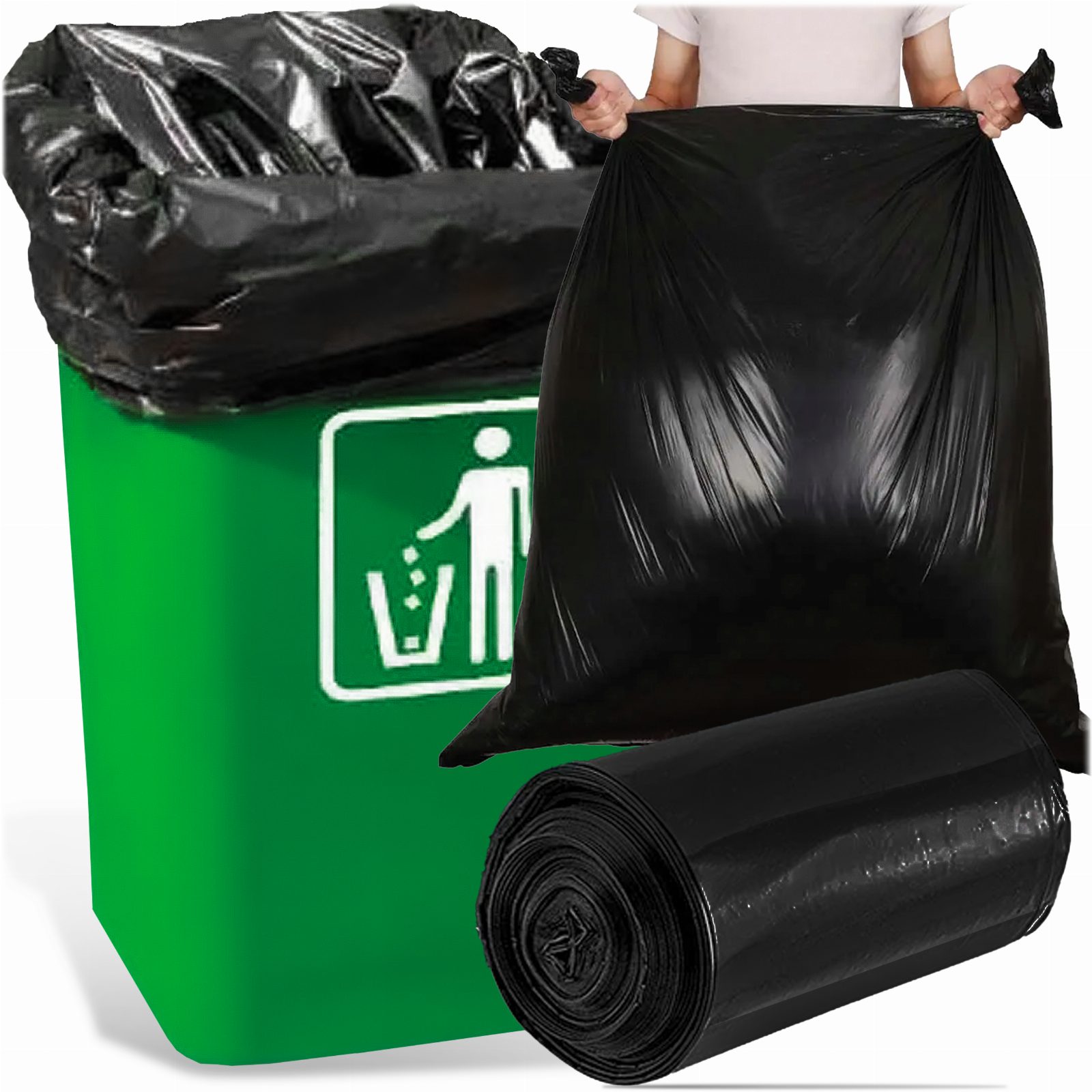 GRUBE WORKI NA ŚMIECI DUŻA PACZKA 120L 25SZT. 