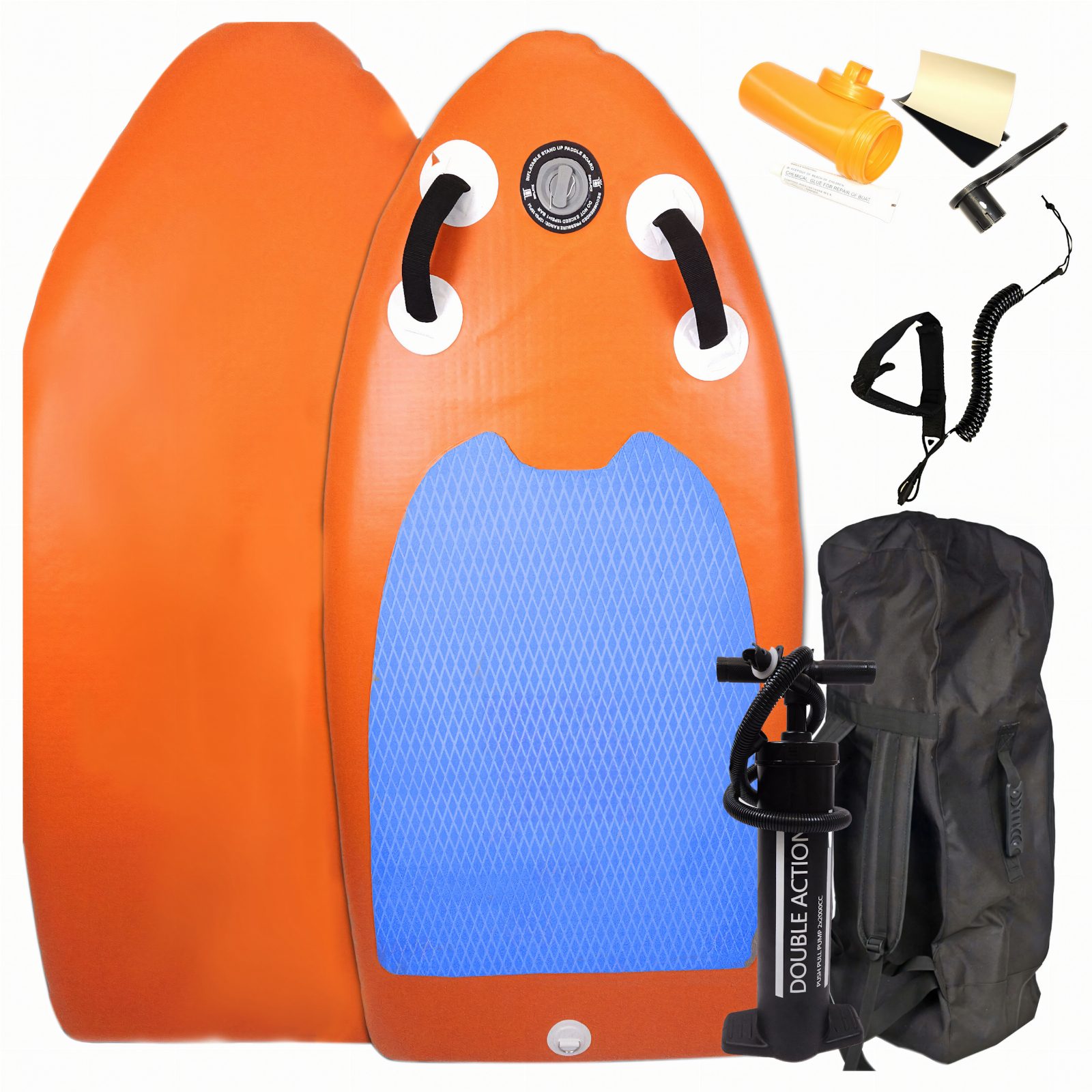 Deska Mini SUP 155 cm Stand Up Paddle Pompowana do Pływania Zestaw + Torba