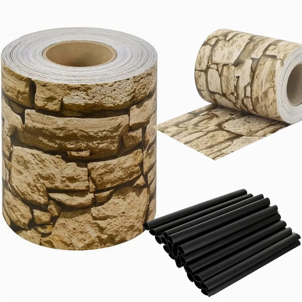 Taśma Ogrodzeniowa 19cm x 35m Osłona Panelowa na Ogrodzenie Płot UV Kamień