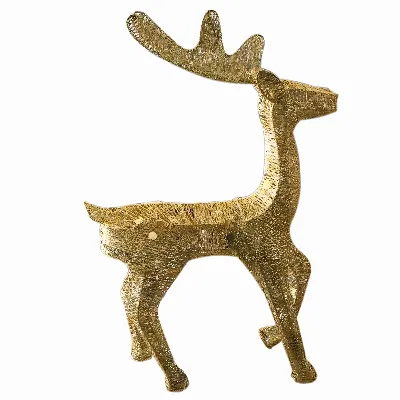 Renifer Led Świecący Podświetlany Figurka Świąteczna Złoty Duży 70 cm