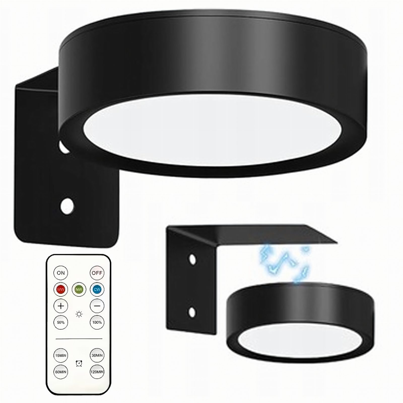 Lampa Led Magnetyczna Bezprzewodowa Klinkiet Ścienna do Obrazów Pilot