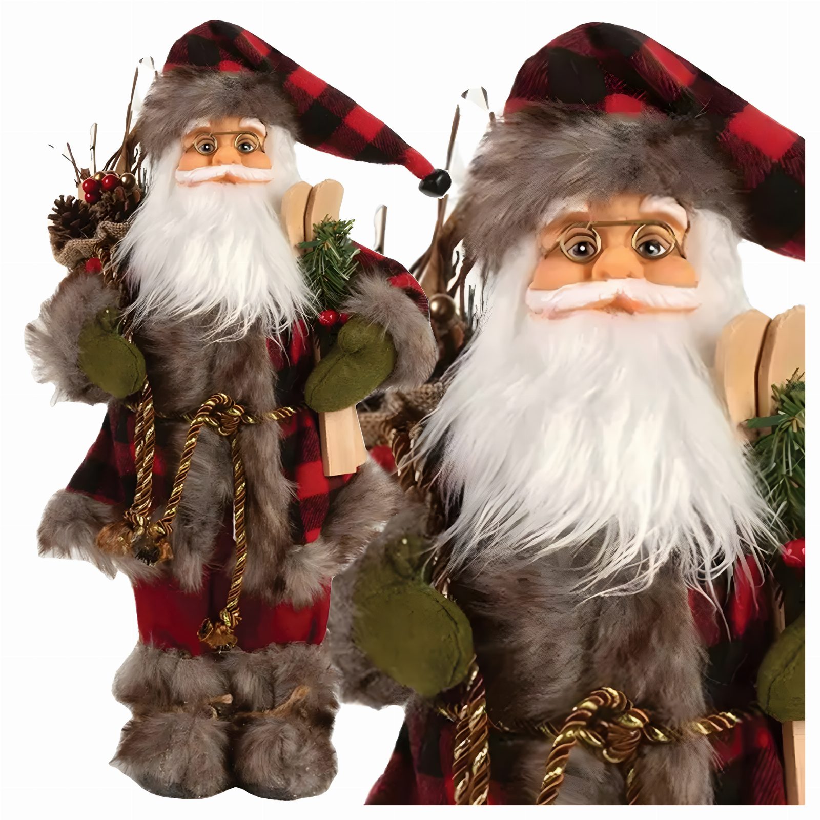 ŚWIĘTY MIKOŁAJ SKANDYNAWSKI FIGURKA ŚWIĄTECZNA DEKORACJA NA ŚWIĘTA 60CM