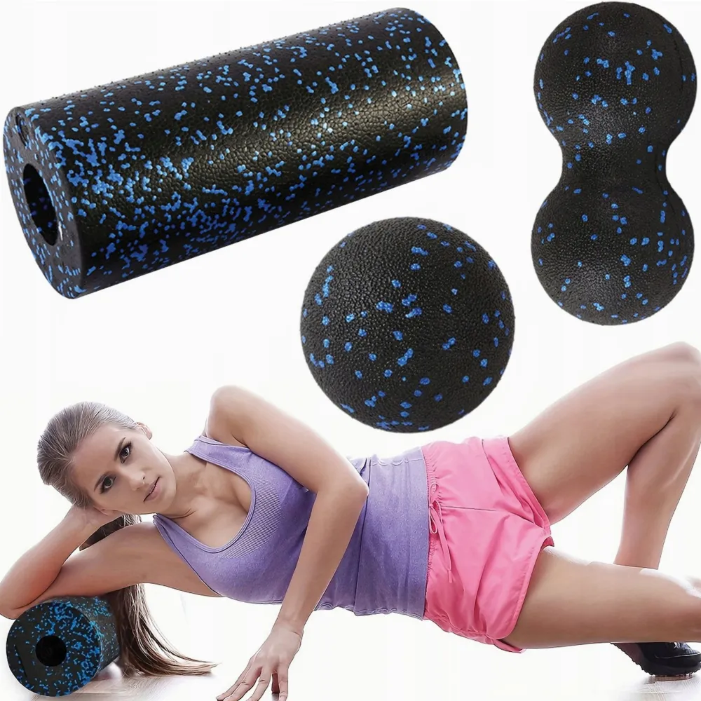 ZESTAW EPP DO MASAŻU CIAŁA MIĘŚNI WAŁEK ROLLER PIŁKA DUOBALL FITNESS 