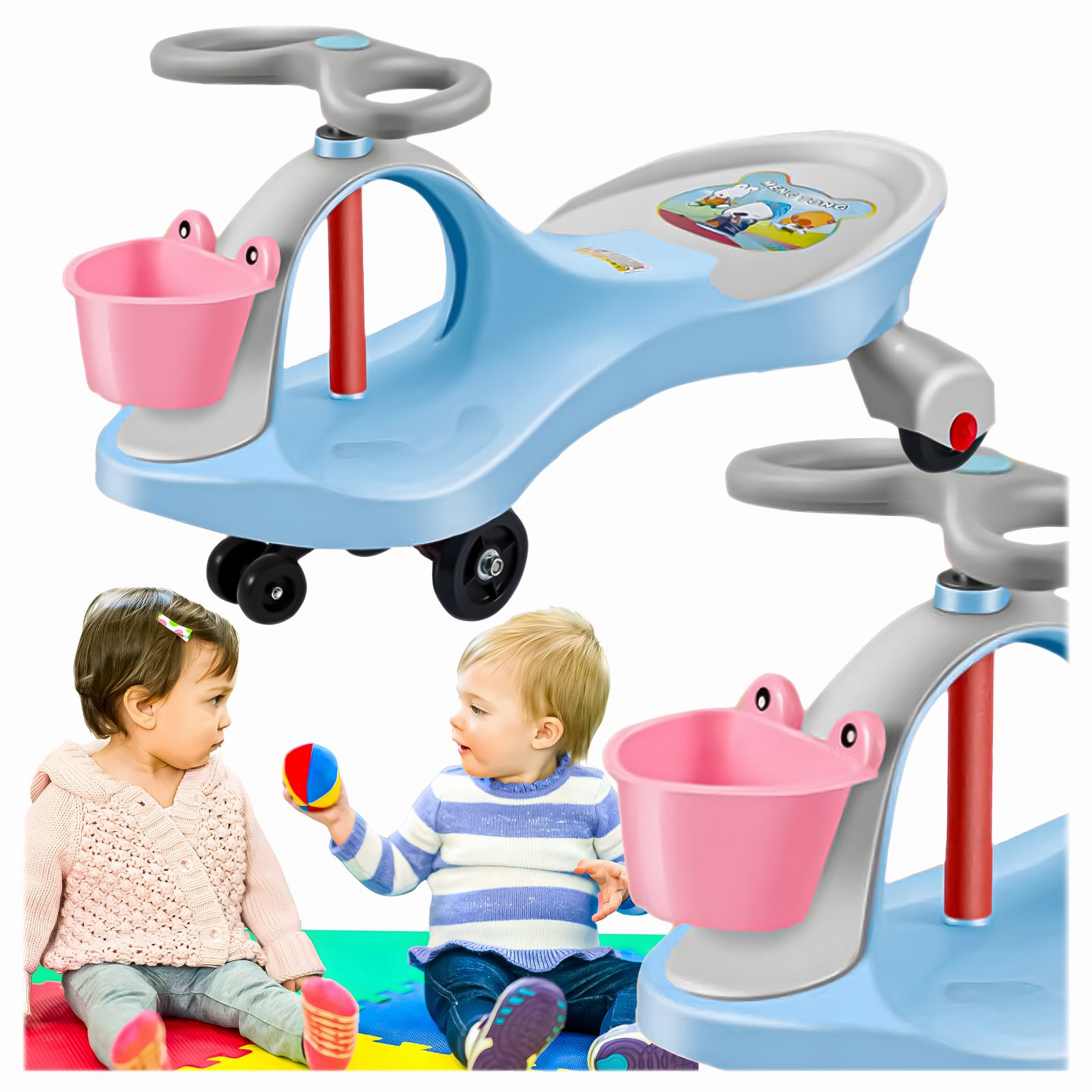 JEŹDZIK PCHACZ POJAZD GRAWITACYJNY DLA DZIECI BALANSOWY SWING CAR