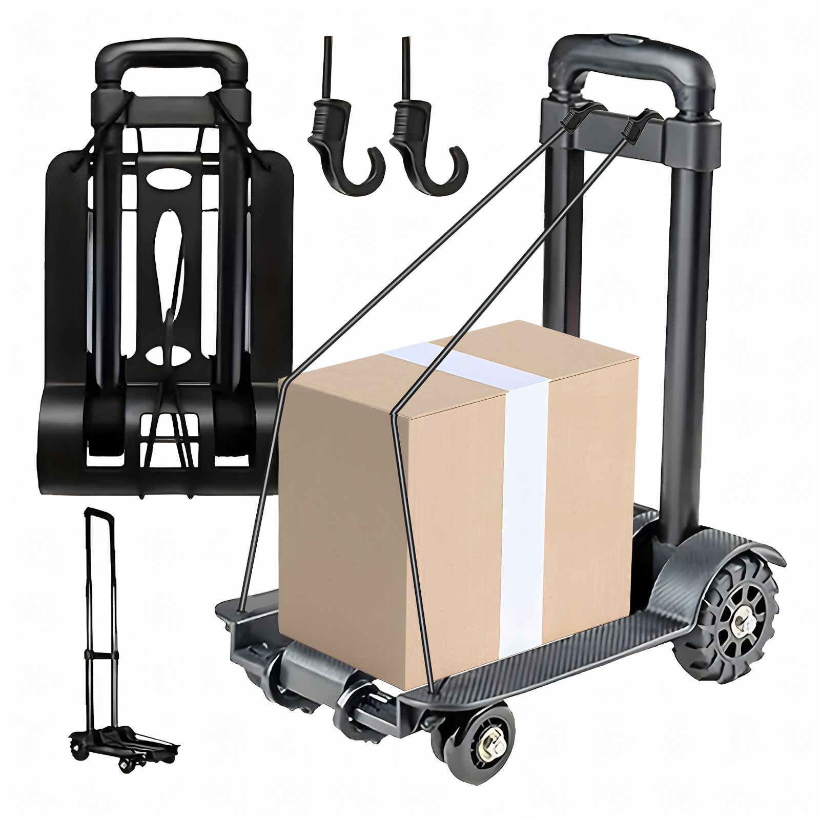 Wózek Transportowy Zakupowy na Zakupy Składany Teleskopowa Rączka 40 kg