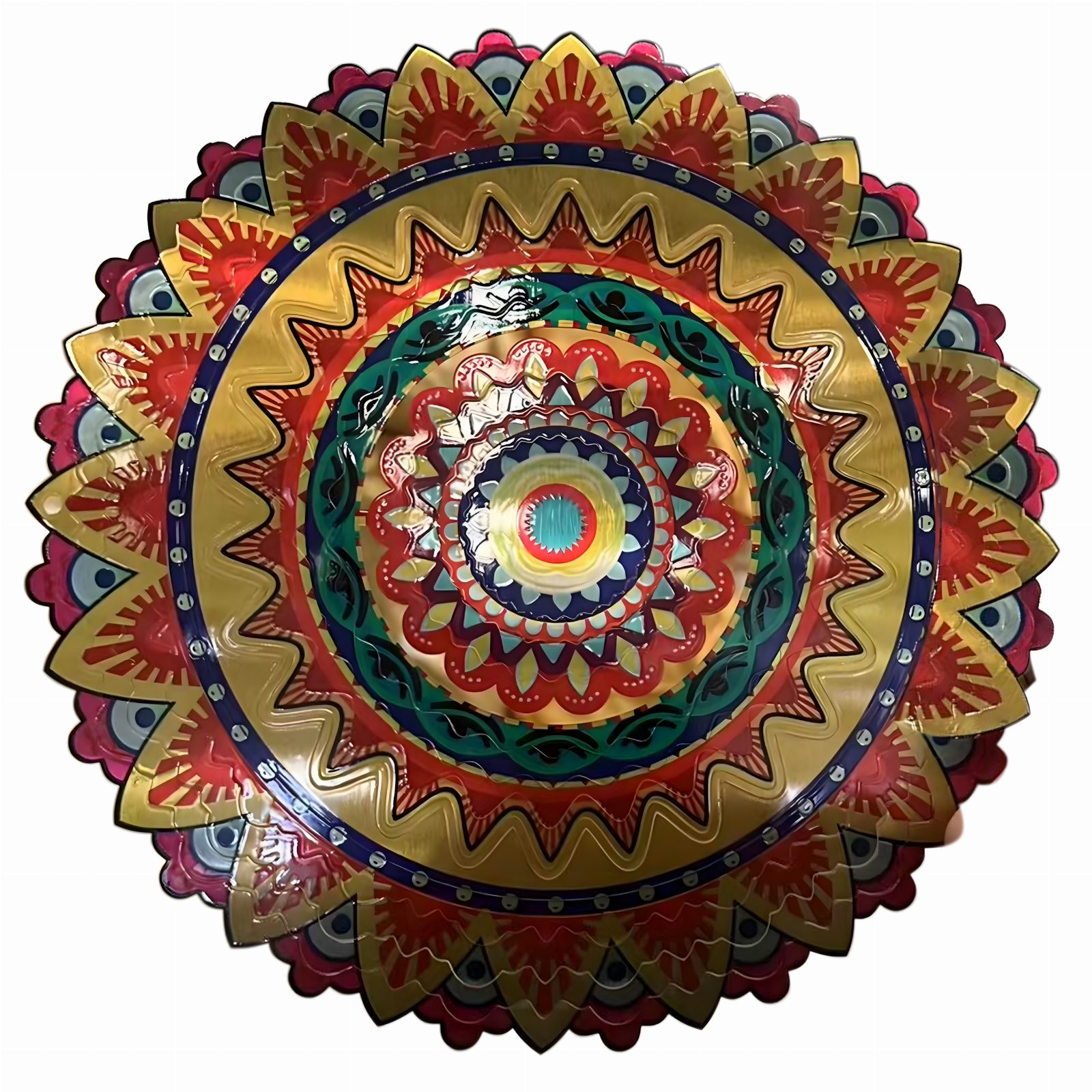 Wisząca Błystka Ozdoba Łapacz Wiatrowa 12” Mandala 3D do Ogrodu Pokoju 