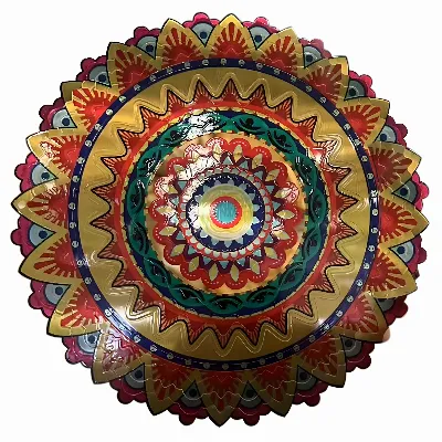 Wisząca Błystka Ozdoba Łapacz Wiatrowa 12” Mandala 3D do Ogrodu Pokoju 
