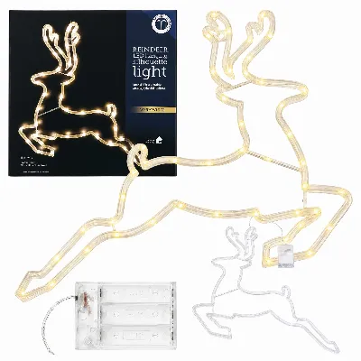 Renifer Świąteczny 43 Led Biały Ciepły Dekoracja Ozdoba Lampka 46cm Święta