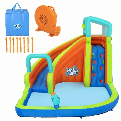 Bestway 53408 Plac Zabaw Park Wodny Dmuchany ze Zjeżdzalnią + Dmuchawa