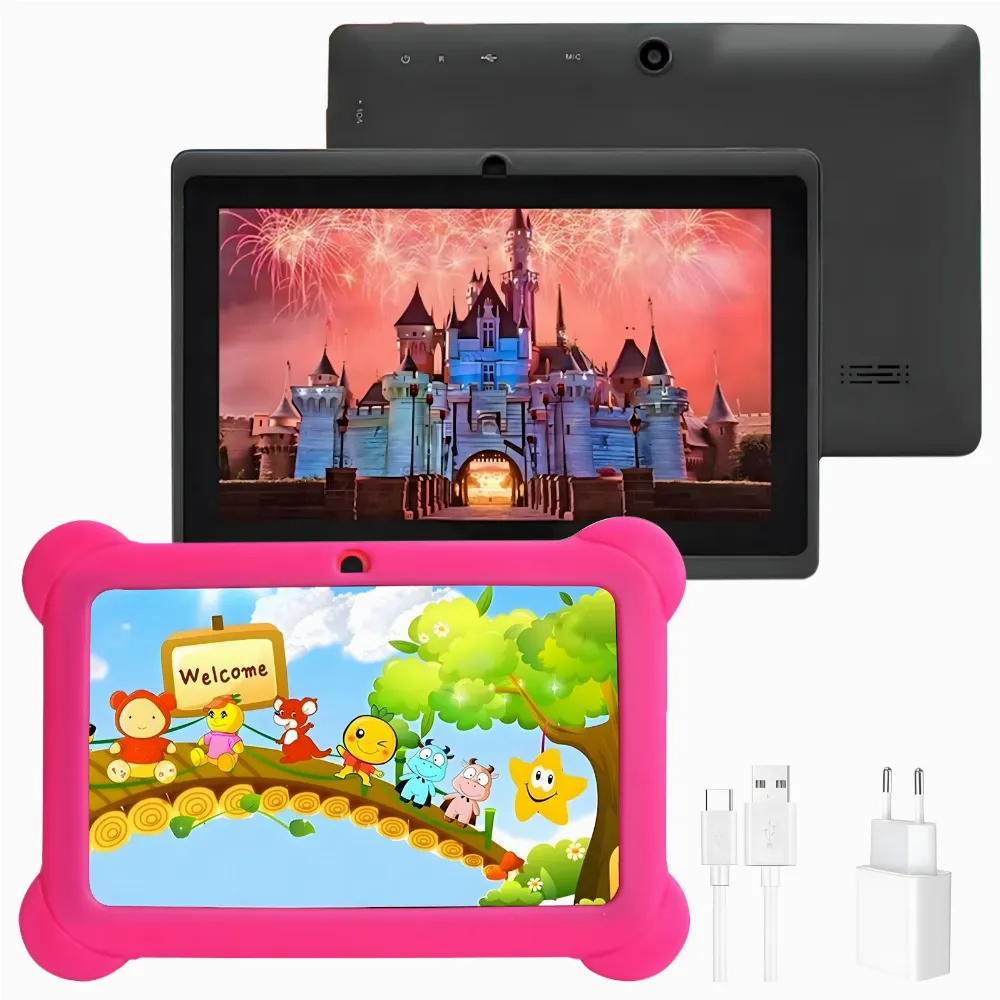 Tablet Edukacyjny 7" dla Dzieci do Nauki Zabawy Gier Bajek Android WiFi Etui