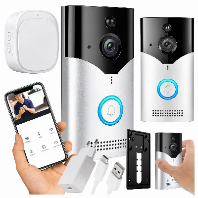 Inteligentny Wideodomofon Dzwonek Bezprzewodowy z Kamerą Smart WiFi Pir 