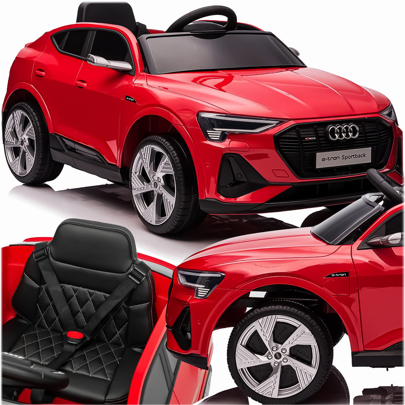 AUTO NA AKUMULATOR AUDI E-TRON SPORTBACK SKÓRA NAJLEPSZA WERSJA 4x4 12V 7Ah