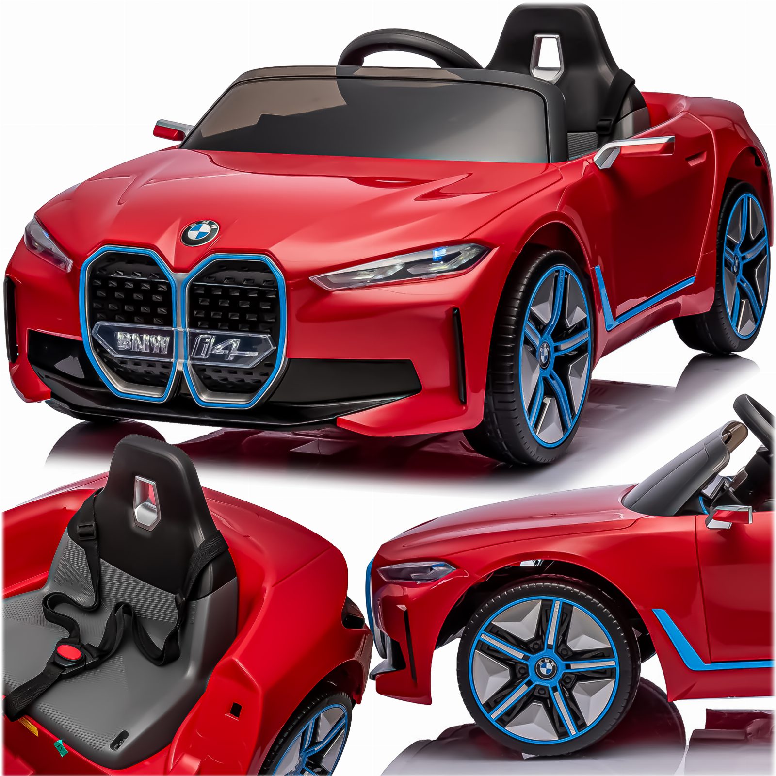 SAMOCHÓD ELEKTRYCZNY AUTO NA AKUMULATOR BMW I4 DLA DZIECI 12V 7Ah 2x35W
