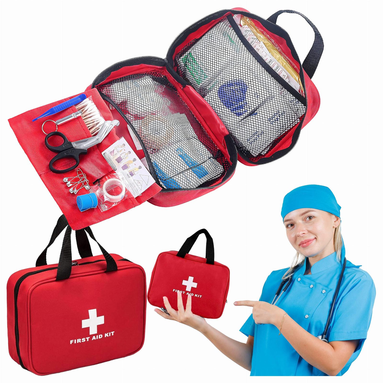 Apteczka Pierwszej Pomocy Turystyczna Podróżna Samochodowa First Aid Kit 