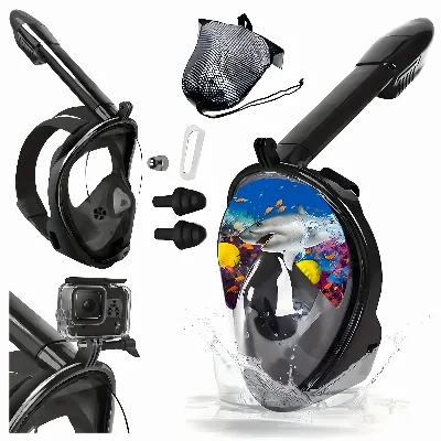Maska do Nurkowania Pływania Snorkelingu Wody Pełnotwarzowa na Basen L/XL 