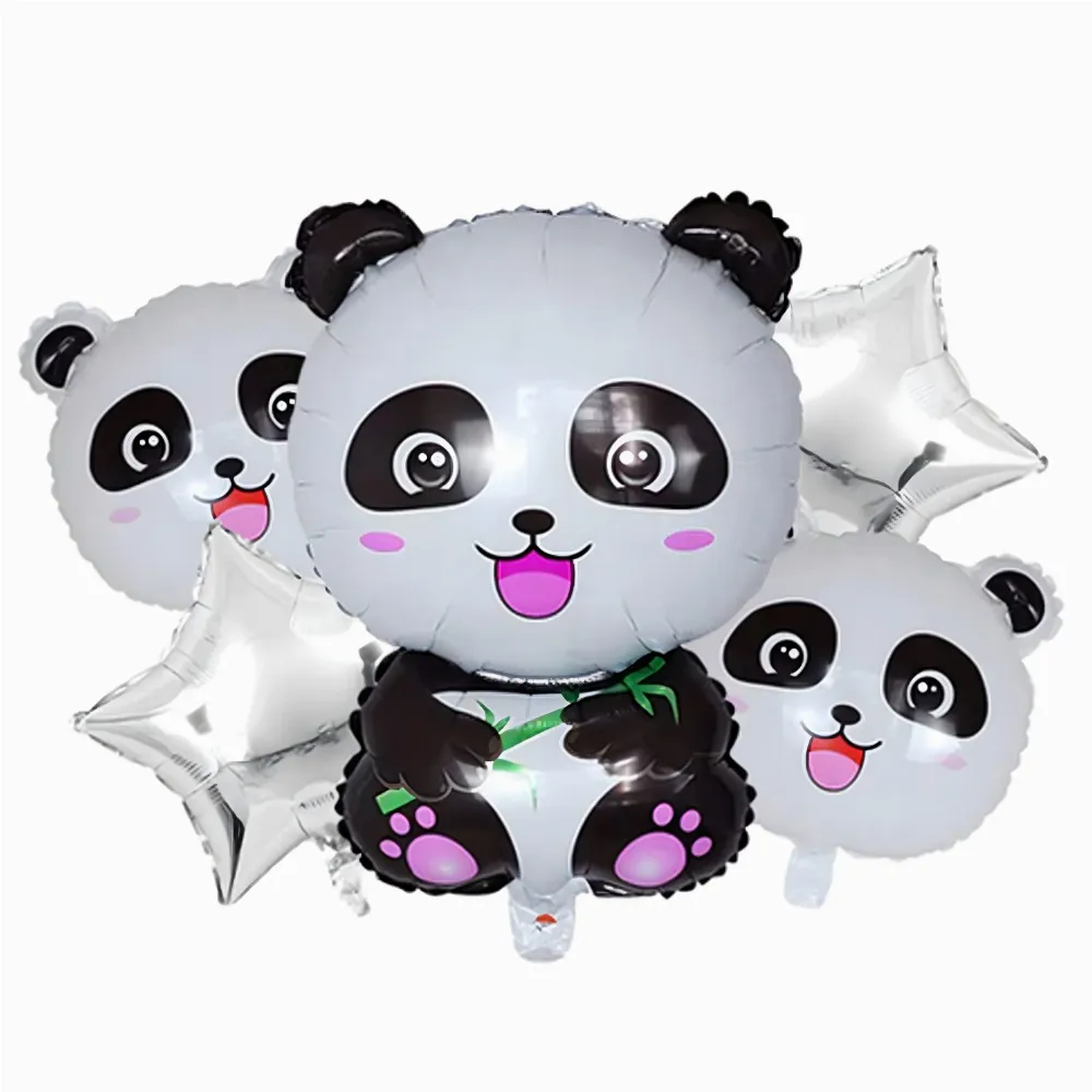 Zestaw Balonów Urodzinowych Panda Zwierzęta na Urodziny Przyjęcia 5 szt
