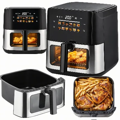 Frytkownica Beztłuszczowa Air Fryer 8L Frytownica 1700W 12 Programów Mocna