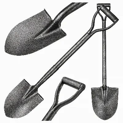 Szpadel Metalowy Łopata Ogrodowa Prosta z Metalowym Trzonkiem 100 cm Mocna