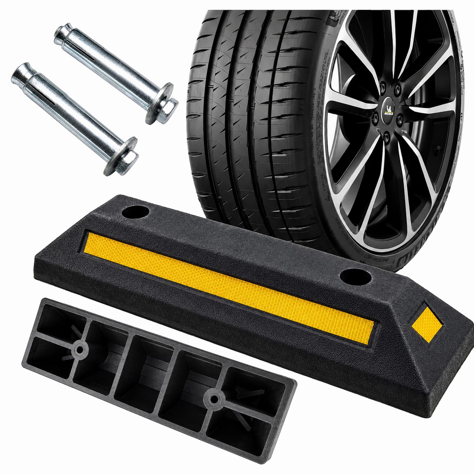 Separator Blokada Odbojnik Parkingowy Gumowy Ogranicznik Parkingowy 54 cm