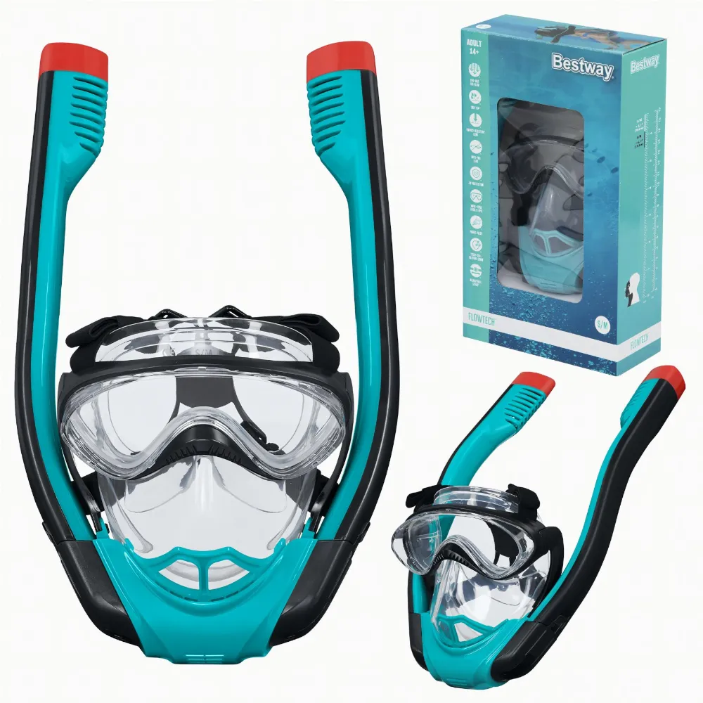 Bestway 24060 Maska do Nurkowania Pełnotwarzowa Maska ​​Do Snorkelingu S/M 