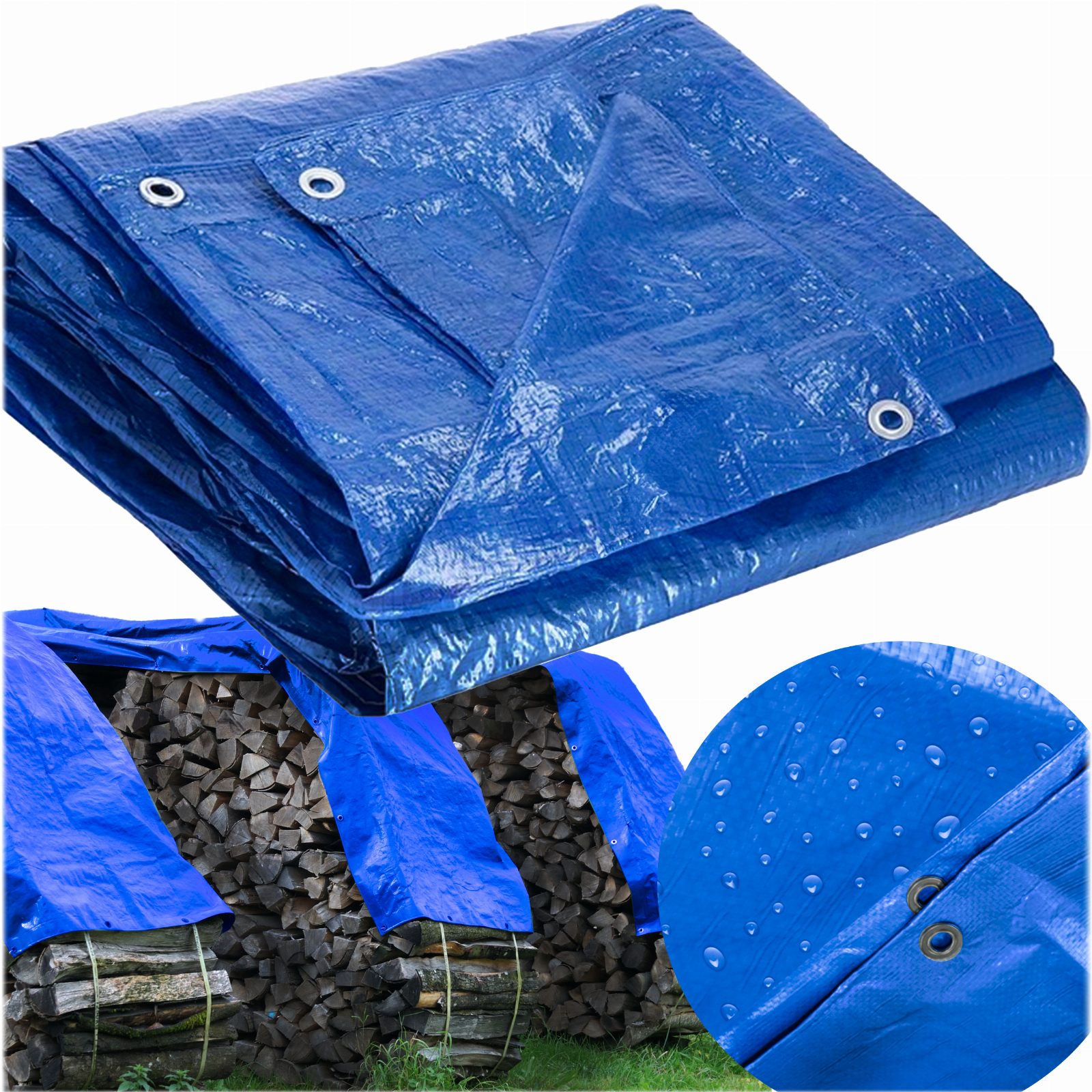 PLANDEKA PŁACHTA OCHRONNA UV 7x10 m 120g MOCNA GRUBA MATA PODKŁAD POD BASEN