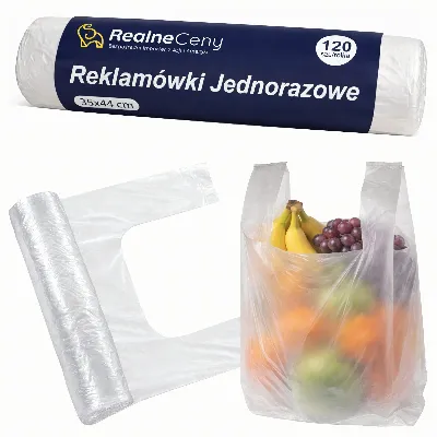 Reklamówki Foliówki Zrywki Foliowe Jednorazowe 44x35cm Rolka 120szt Mocne 