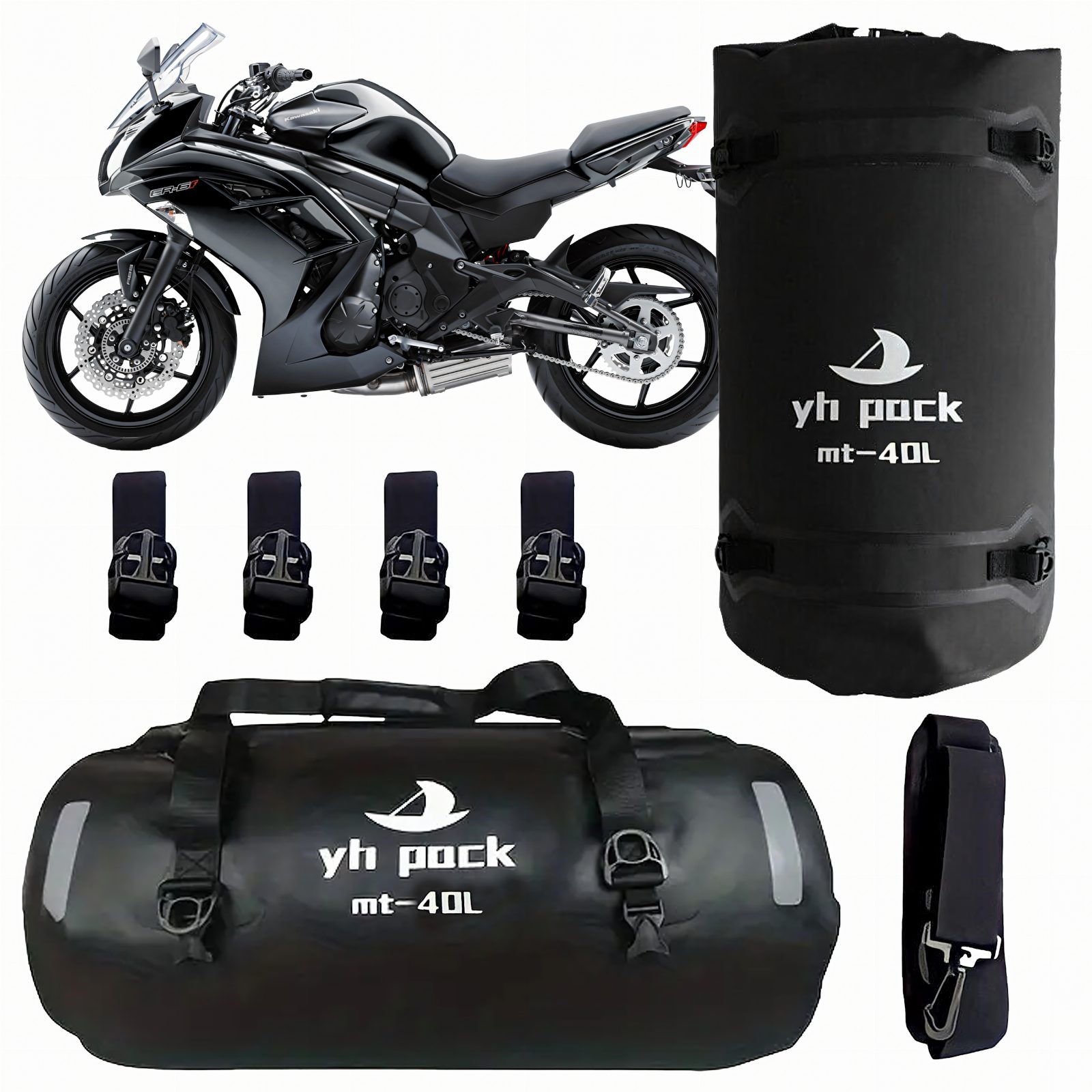 Wodoodporna Torba Motocyklowa na Motor Rower Ramię Sakwa Bagażowa 40L