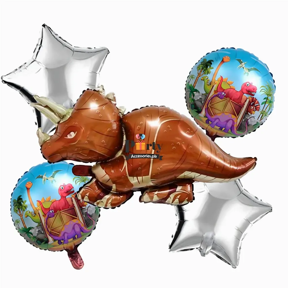 Zestaw Balonów Urodzinowych Dinozaur na Urodziny Urodzinowe Przyjęcia 5 szt